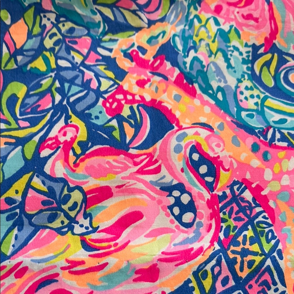 Lilly Pulitzer Pink and Blue Sheath Mini Shift CoralLynn Dress 60 Animals New! - Picture 6 of 10